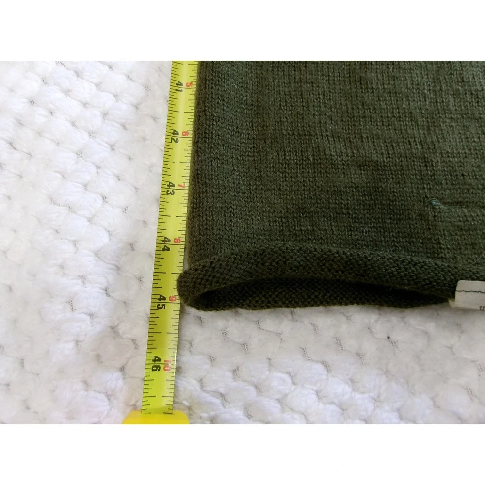Midwest Knitting Mills Mens OS Scarf Olive Drab Green 100% Wool USGI